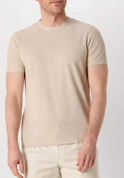 beige profuomo t-shirt t-shirt crew neck ss