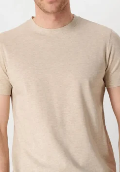 beige profuomo t-shirt t-shirt crew neck ss