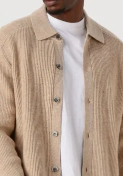 beige profuomo vest overshirt full button