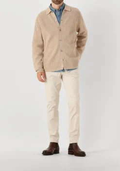 beige profuomo vest overshirt full button