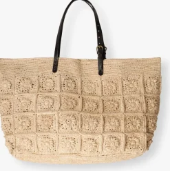 beige rabarany shopper malette karo xl