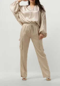 beige resort finest cargobroeken satin cargo pants