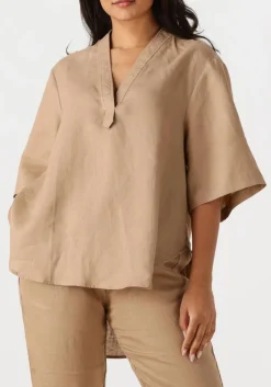 beige resort finest top short sleeve blouse