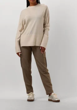 beige ruby tuesday trui vallie soft round neck pullover high border