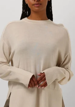 beige ruby tuesday trui vallie soft round neck pullover high border