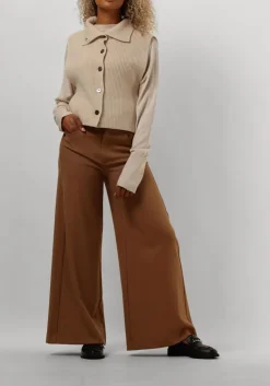 beige ruby tuesday trui vallie soft round neck pullover high border