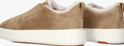 beige santoni lage sneakers sue vacht slipon