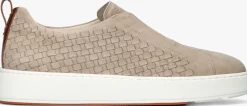 beige santoni lage sneakers vic wave