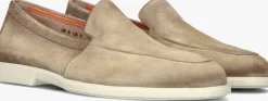 beige santoni loafers malibu
