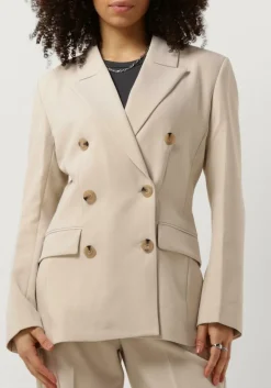 beige second female blazer evie fitted blazer