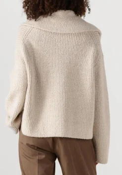 beige second female coltrui gerda knit zip collar