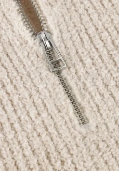 beige second female coltrui gerda knit zip collar