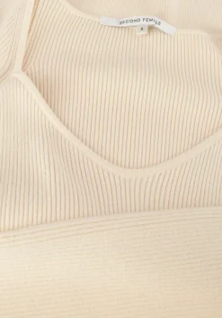 beige second female trui solia knit v-neck