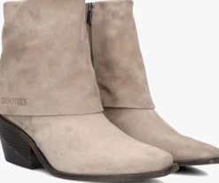beige shabbies enkellaarsjes jaira double
