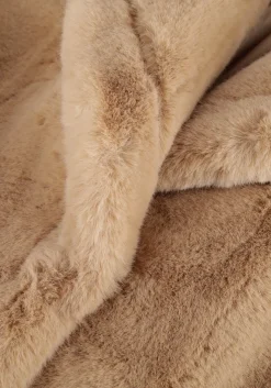 beige stand studio faux fur jas maria coat soft