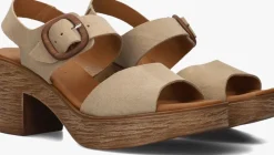 beige stefano lauran sandalen met hak 930