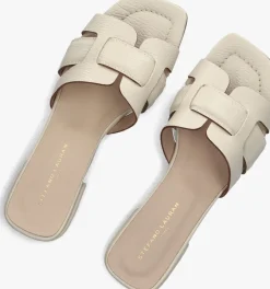 beige stefano lauran slippers 24050