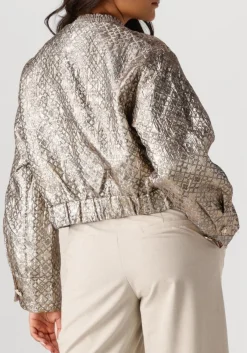 beige summum jack jacket lurex jacquard