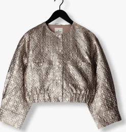 beige summum jack jacket lurex jacquard