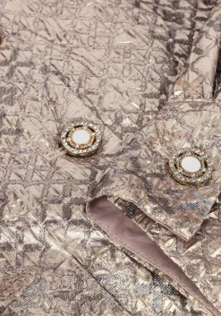 beige summum jack jacket lurex jacquard