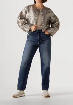 beige summum jack jacket lurex jacquard