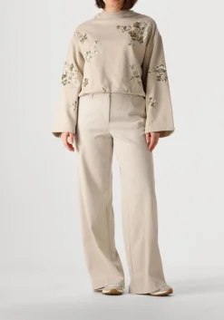 beige summum trui croped embellished