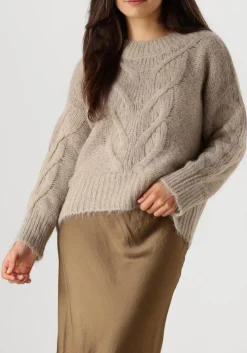 beige summum trui sweater big cable knit