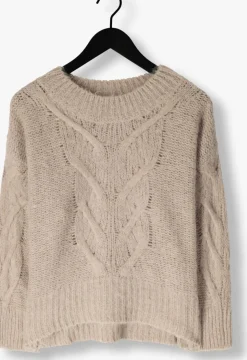 beige summum trui sweater big cable knit