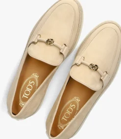 beige tod's instappers gomma rafia 92k mocass.t ring inf.