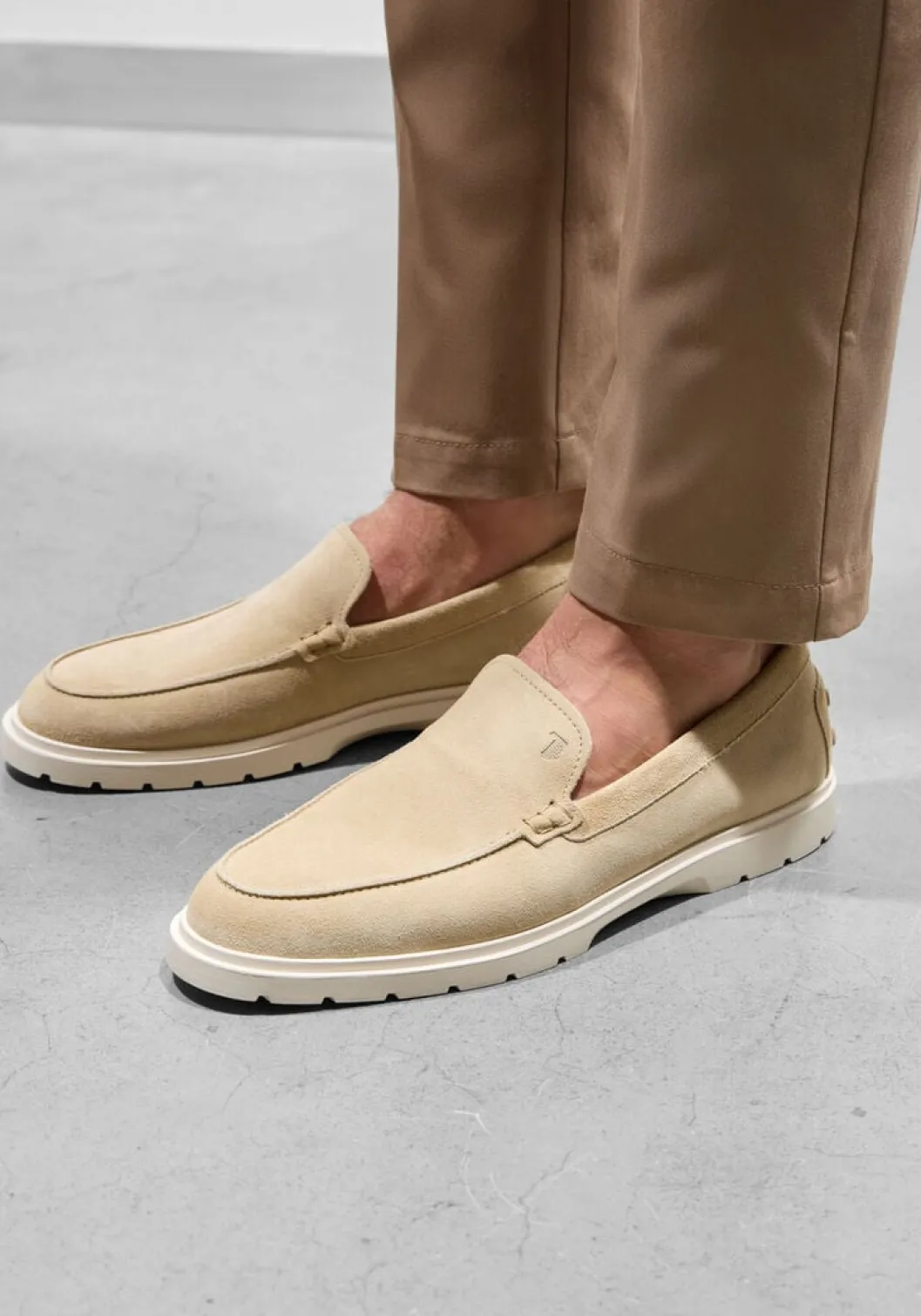 beige tod's instappers pantofola ibrido estivo 59k