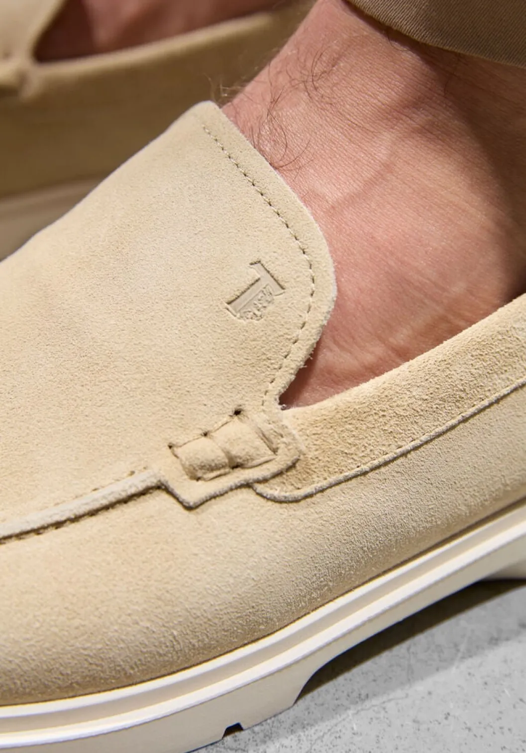 beige tod's instappers pantofola ibrido estivo 59k