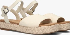 beige toms platte sandalen abby