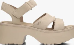 beige ugg sandalen met hak w new heights ankle strap