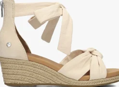 beige ugg sandalen met hak yarrow