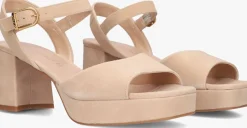 beige unisa sandalen met hak ney