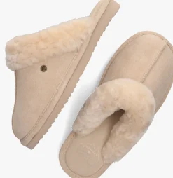 beige warmbat pantoffels lismore