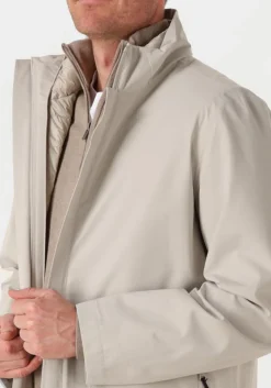 beige woolrich jack 2 layer 2in1 carcoat