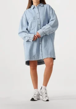blauwe 7 for all mankind mini jurk overshirt dress