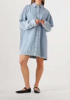 blauwe 7 for all mankind mini jurk overshirt dress