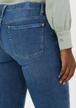 blauwe 7 for all mankind skinny jeans hw skinny crop