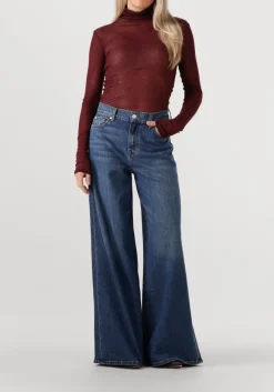 blauwe 7 for all mankind wide jeans marie wide leg artifact