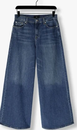 blauwe 7 for all mankind wide jeans marie wide leg artifact
