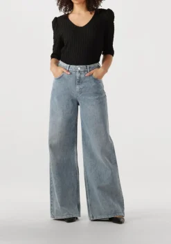 blauwe aaiko wide jeans charly denim blue co 687