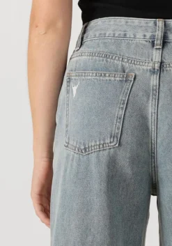 blauwe alix the label straight leg jeans ladies woven embellished denim pants