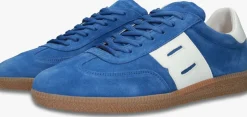 blauwe blackstone lage sneakers lime wren