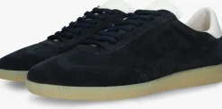 blauwe blackstone lage sneakers lime wren perf