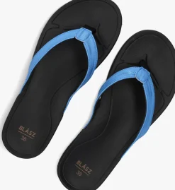 blauwe blasz teenslippers bella 2402
