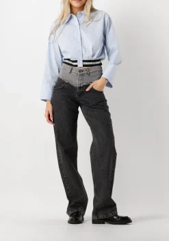 blauwe co'couture blouses cotton crisp logo crop shirt