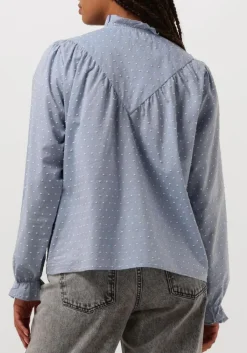 blauwe co'couture blouses emily dot blouse