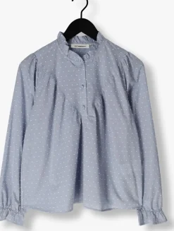 blauwe co'couture blouses emily dot blouse